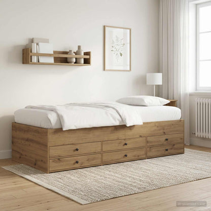 Rám Postele S Úložným Prostorem Dub Artisan 80 X 200 Cm