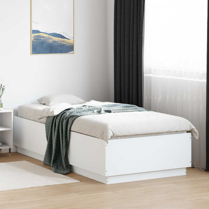 Rám Postele Bílá 80 X 200 Cm Kompozitní Dřevo