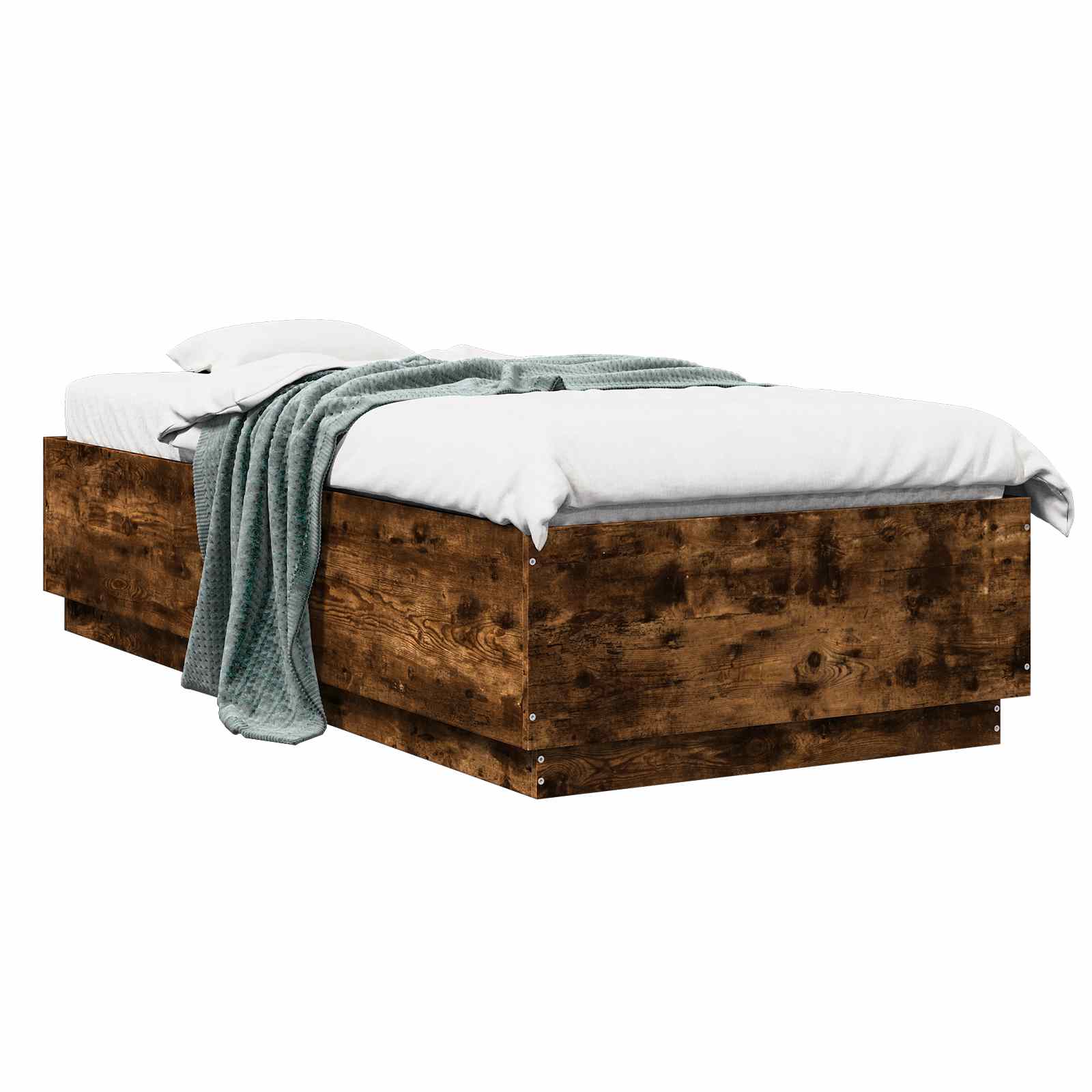 Rám Postele Kouřový Dub 80 X 200 Cm Kompozitní Dřevo