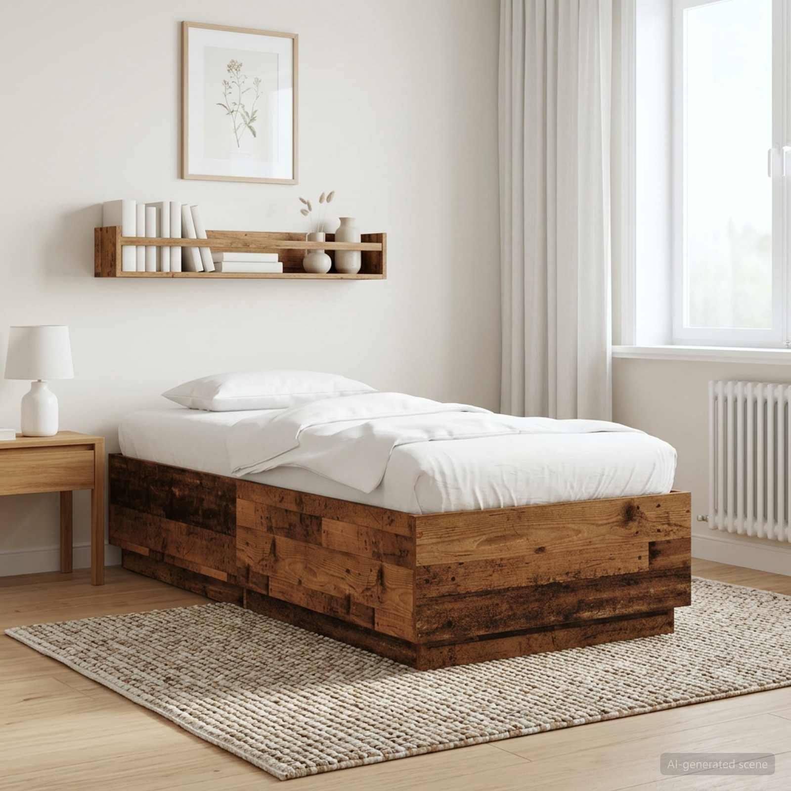 Rám Postele Staré Dřevo 80 X 200 Cm Kompozitní Dřevo