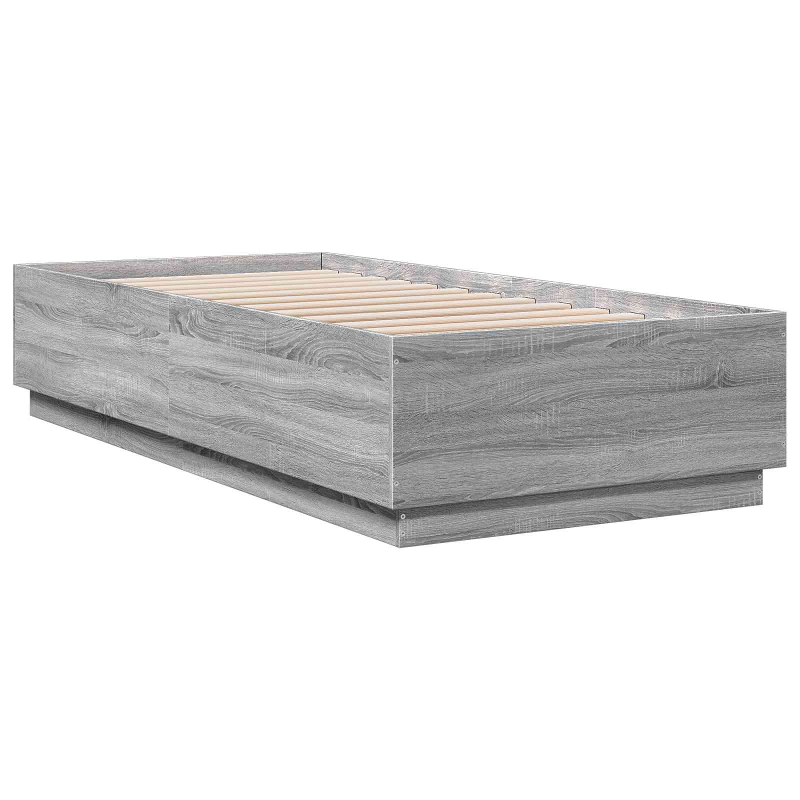 Rám Postele Šedý Sonoma 80 X 200 Cm Kompozitní Dřevo