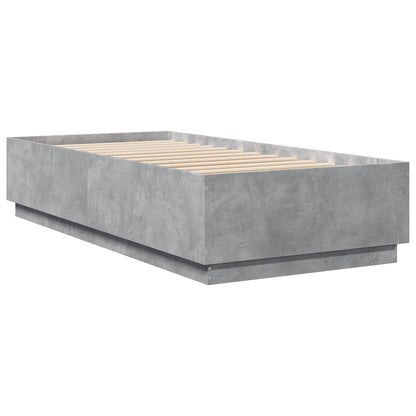 Rám Postele Betonově Šedá 80 X 200 Cm Kompozitní Dřevo