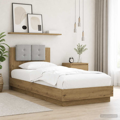 Rám Postele S Čelem Dub Artisan Kompozitní Dřevo