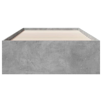 Rám Postele S Policí Šedý Sonoma 80 X 200 Cm Kompozitní Dřevo