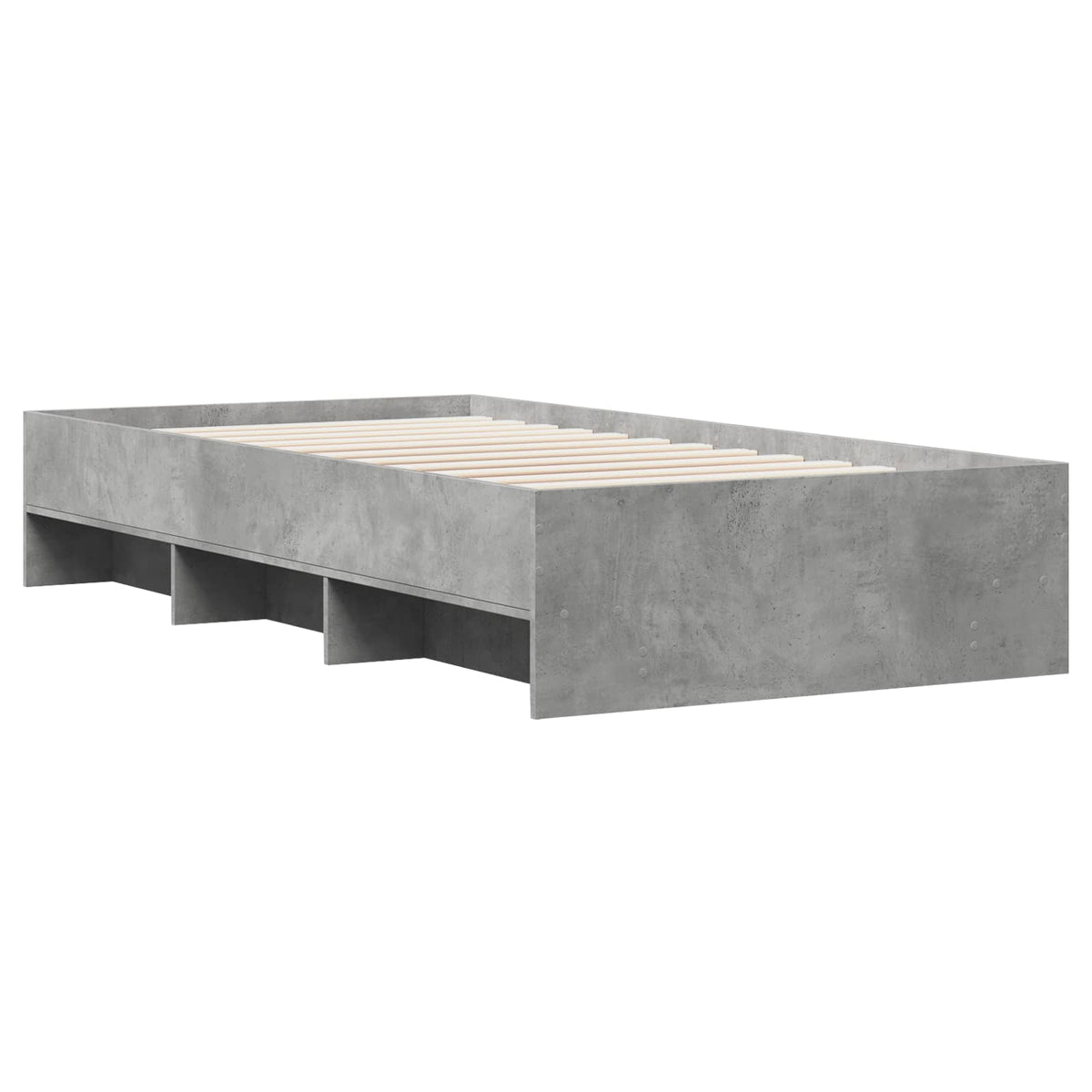 Rám Postele S Policí Betonově Šedá 80 X 200 Cm Kompozitní Dřevo