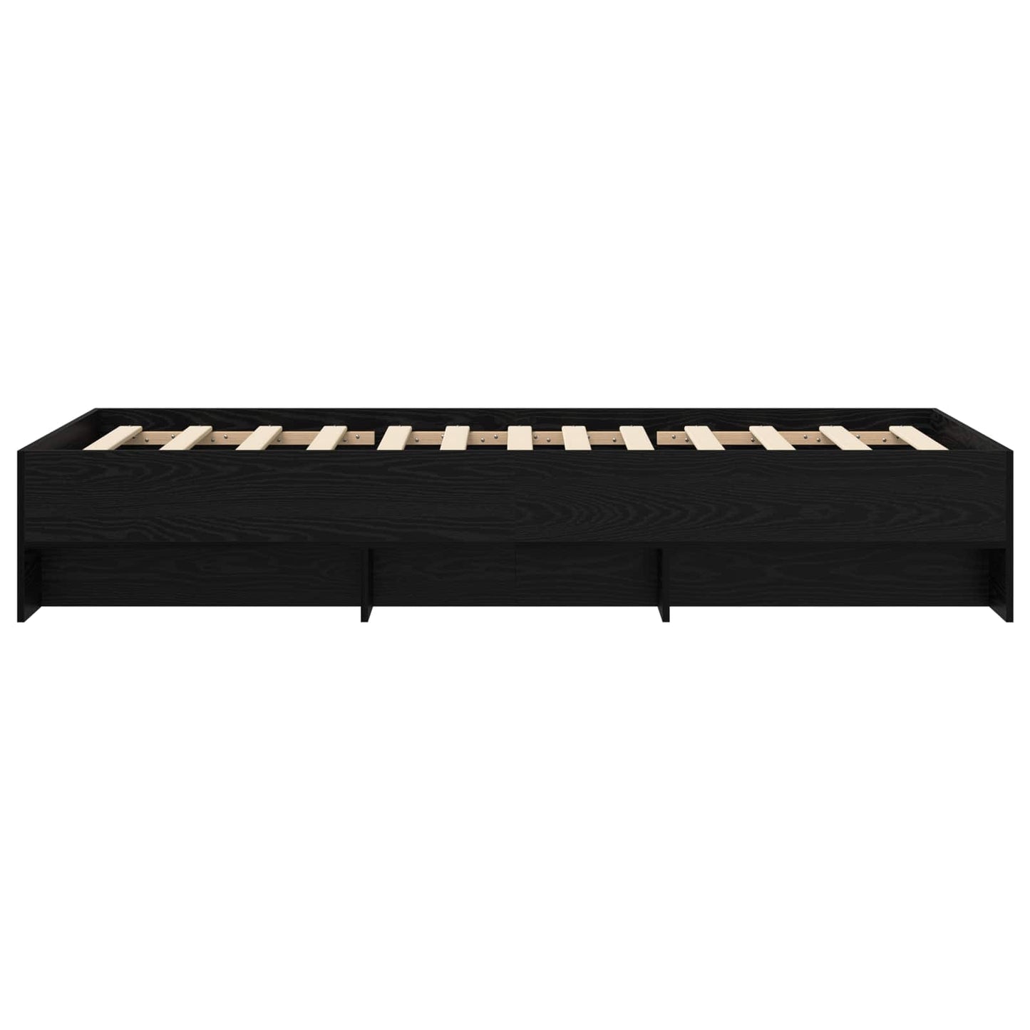 Rám Postele S Policí Černý Dub 80 X 200 Cm Kompozitní Dřevo