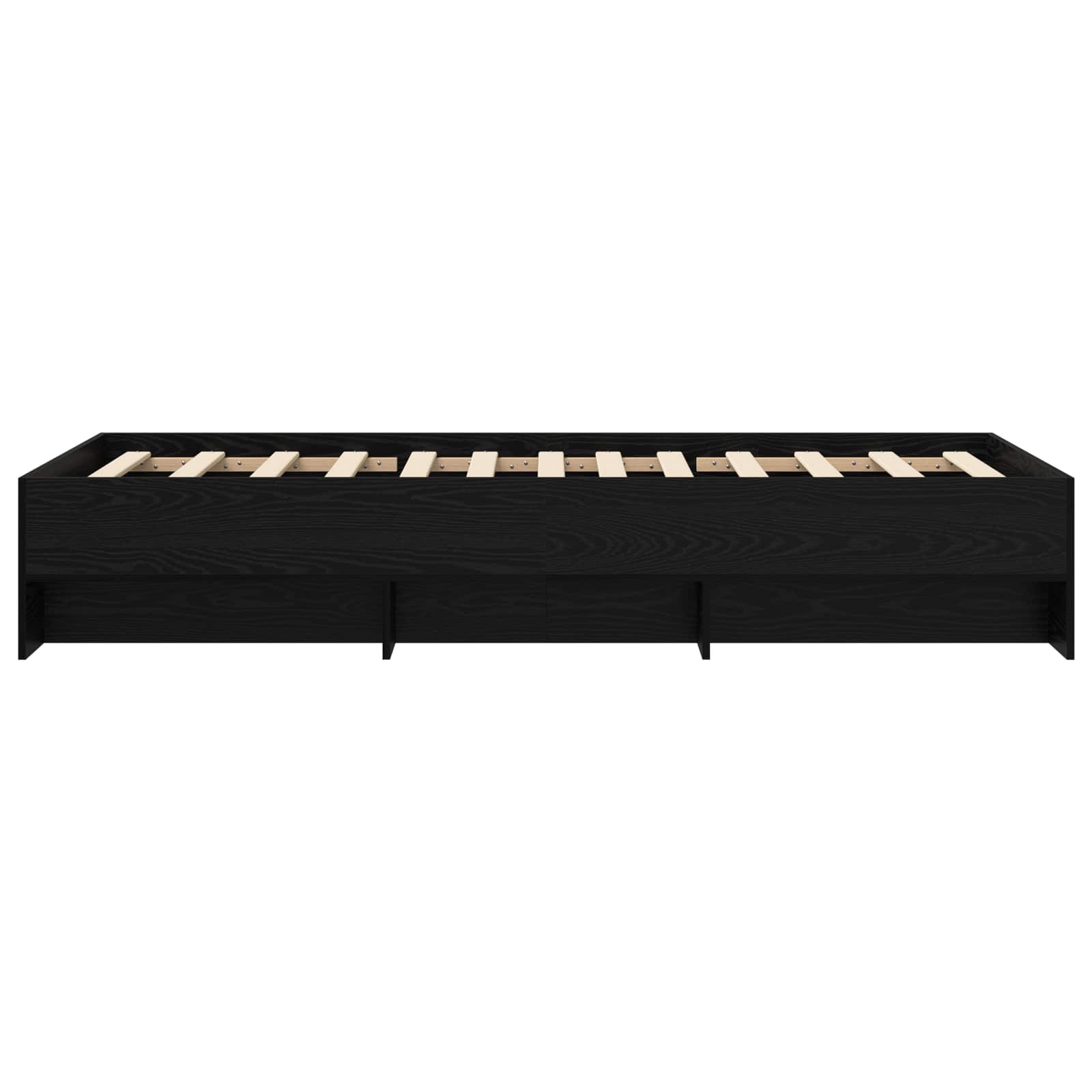 Rám Postele S Policí Černý Dub 80 X 200 Cm Kompozitní Dřevo