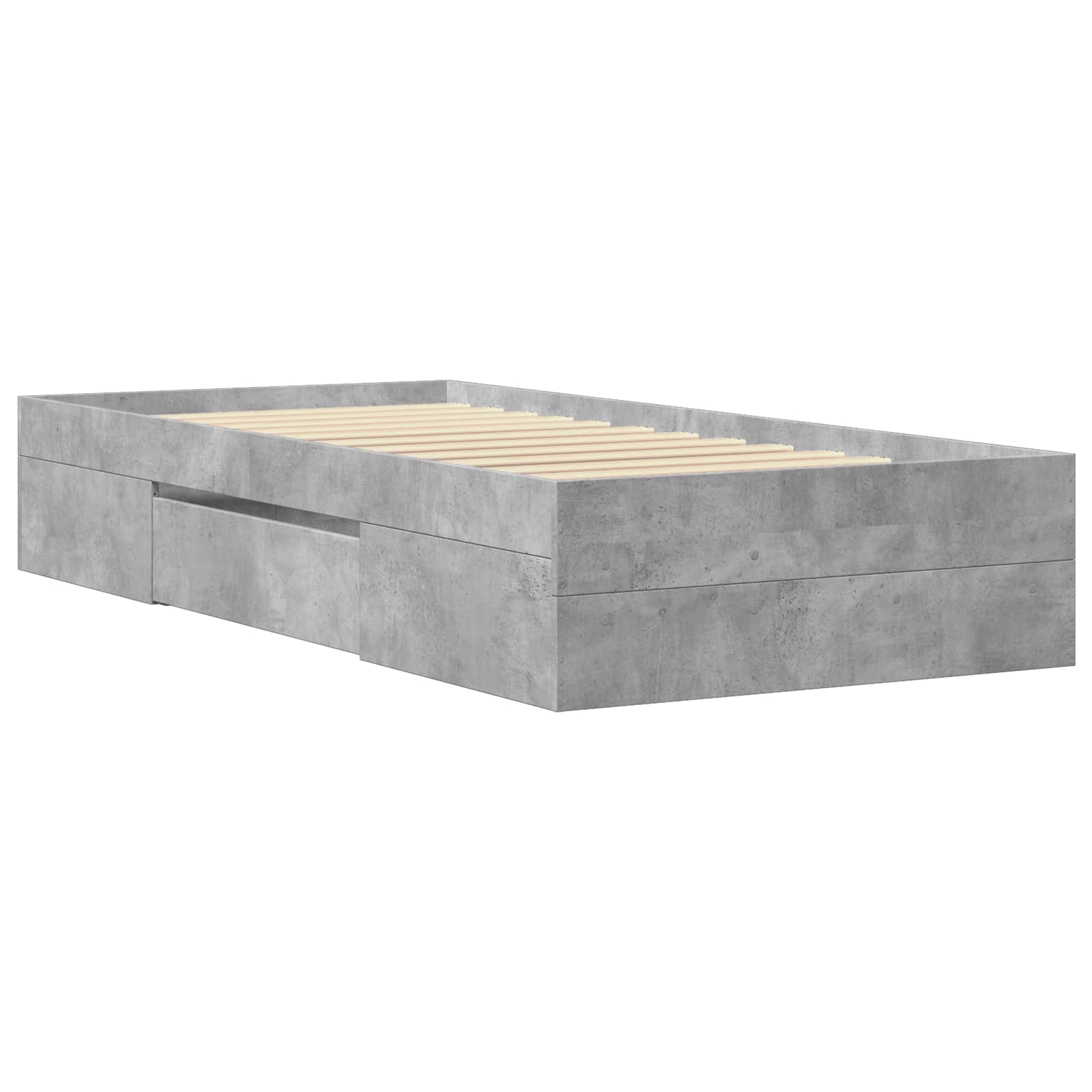 Rám Postele S Úložným Prostorem Betonově Šedá 80 X 200 Cm