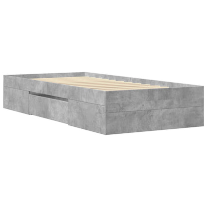 Rám Postele S Úložným Prostorem Betonově Šedá 80 X 200 Cm