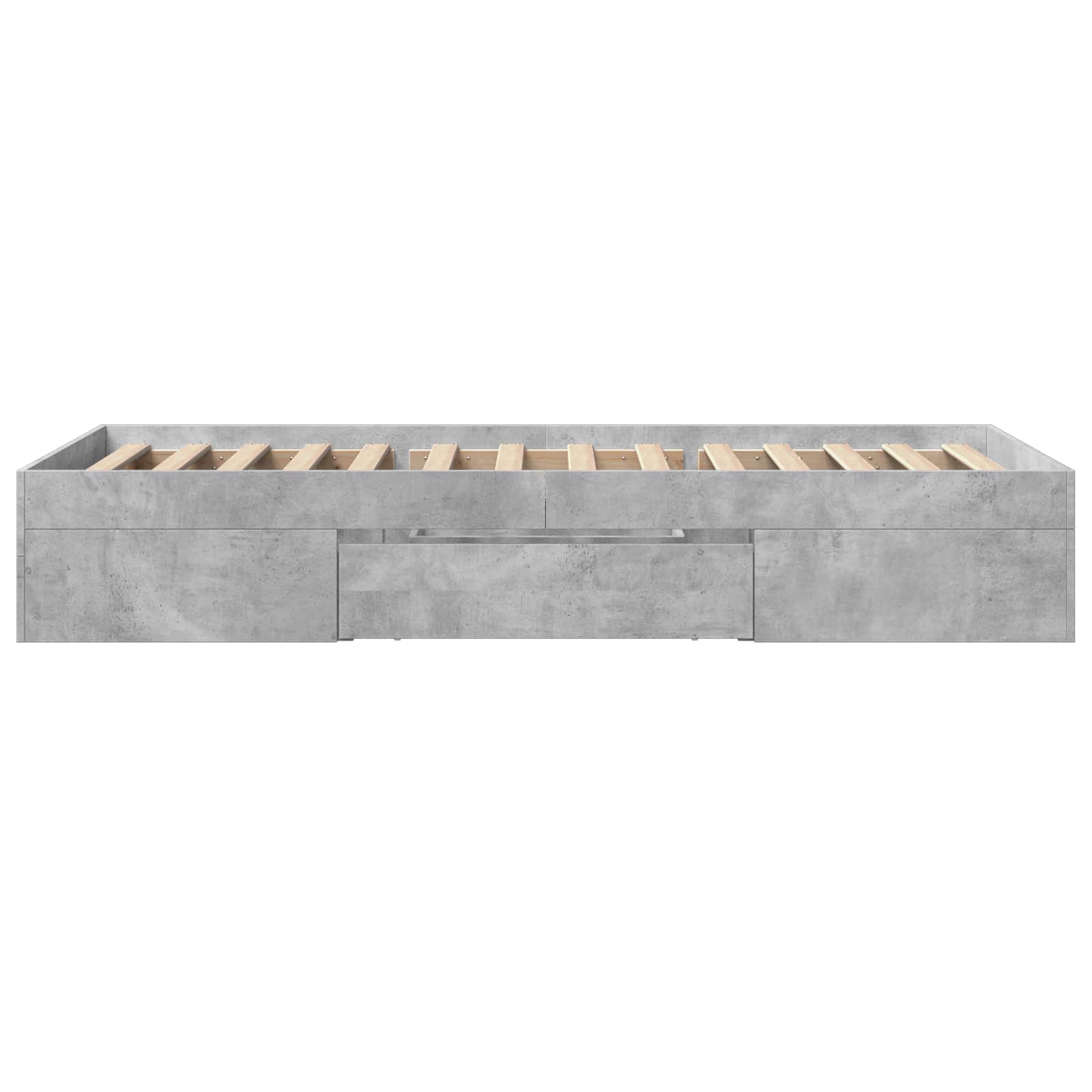 Rám Postele S Úložným Prostorem Betonově Šedá 80 X 200 Cm
