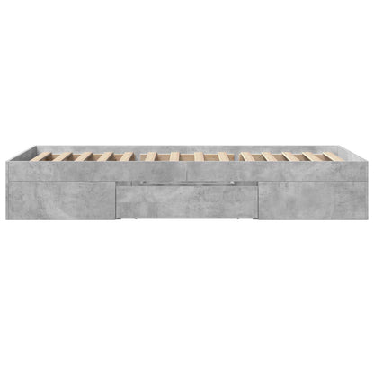 Rám Postele S Úložným Prostorem Betonově Šedá 80 X 200 Cm
