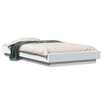 Postel Na Podlaze Bílá 80 X 210 Cm Kompozitní Dřevo