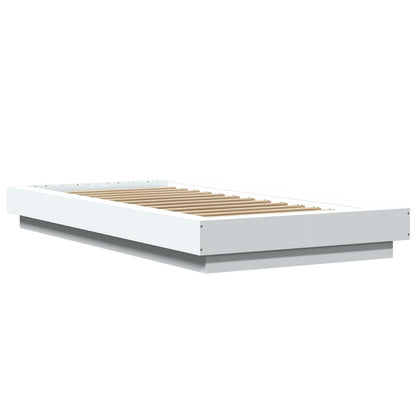 Postel Na Podlaze Bílá 80 X 210 Cm Kompozitní Dřevo
