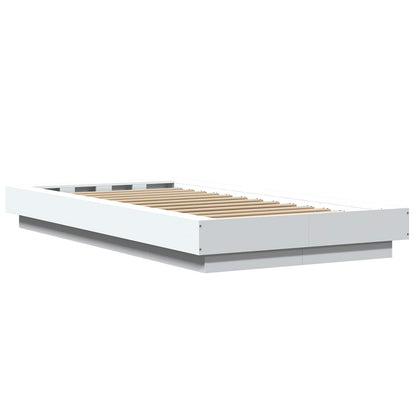 Postel Na Podlaze Bílá 80 X 210 Cm Kompozitní Dřevo