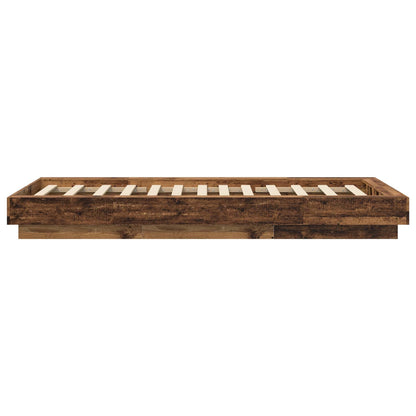 Postel Na Podlaze Staré Dřevo 80 X 210 Cm Kompozitní Dřevo