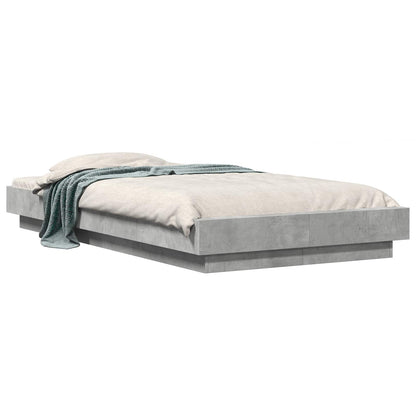 Postel Na Podlaze Betonově Šedá 80 X 210 Cm Kompozitní Dřevo