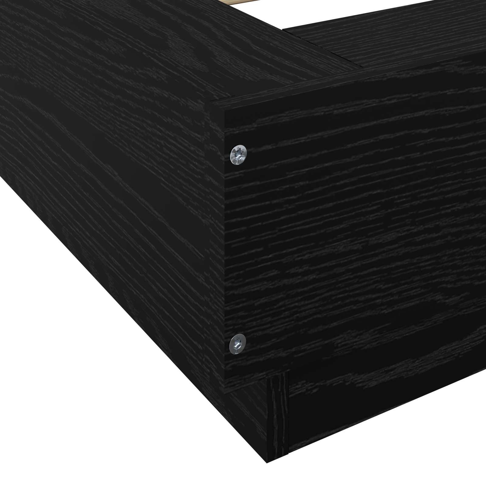 Postel Na Podlaze Černý Dub 80 X 210 Cm Kompozitní Dřevo