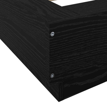 Postel Na Podlaze Černý Dub 80 X 210 Cm Kompozitní Dřevo