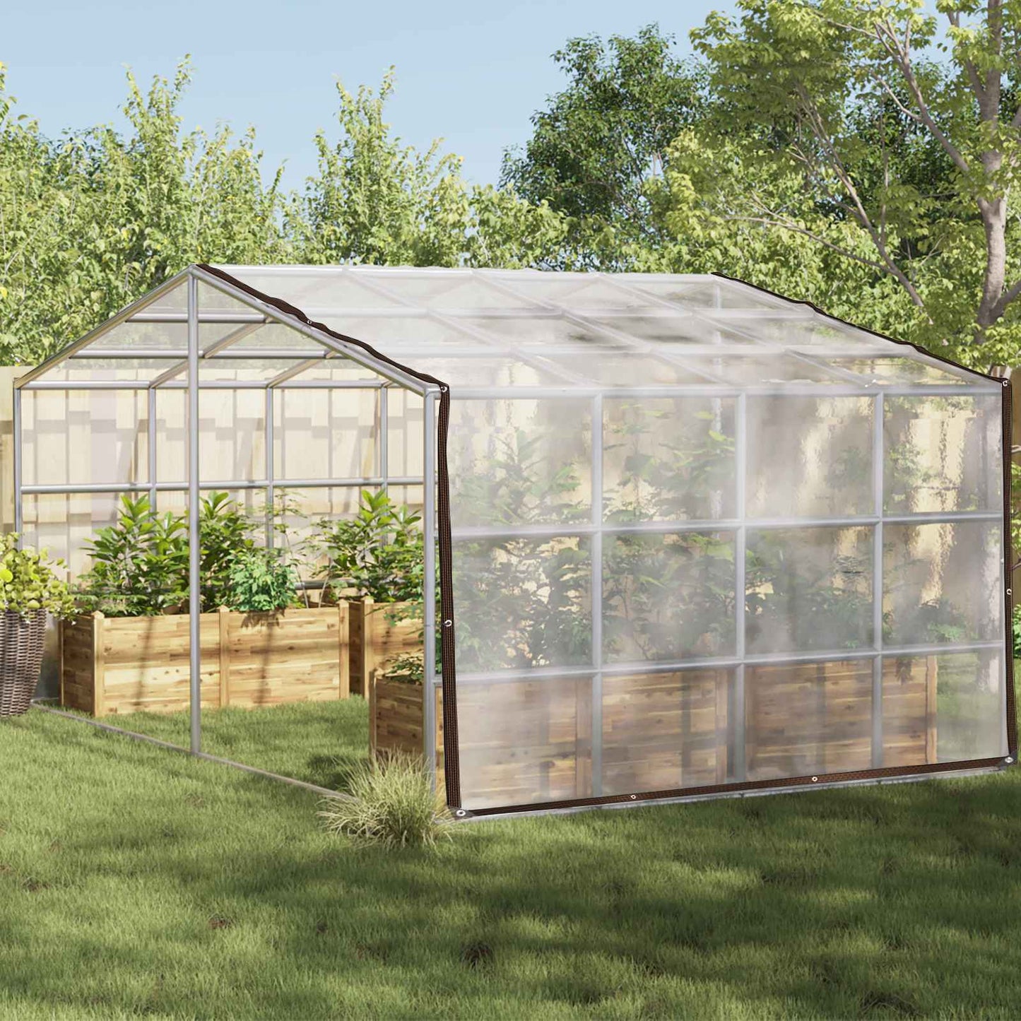 Pokrytí Rostlin Transparentní 5 X 8 M Pe
