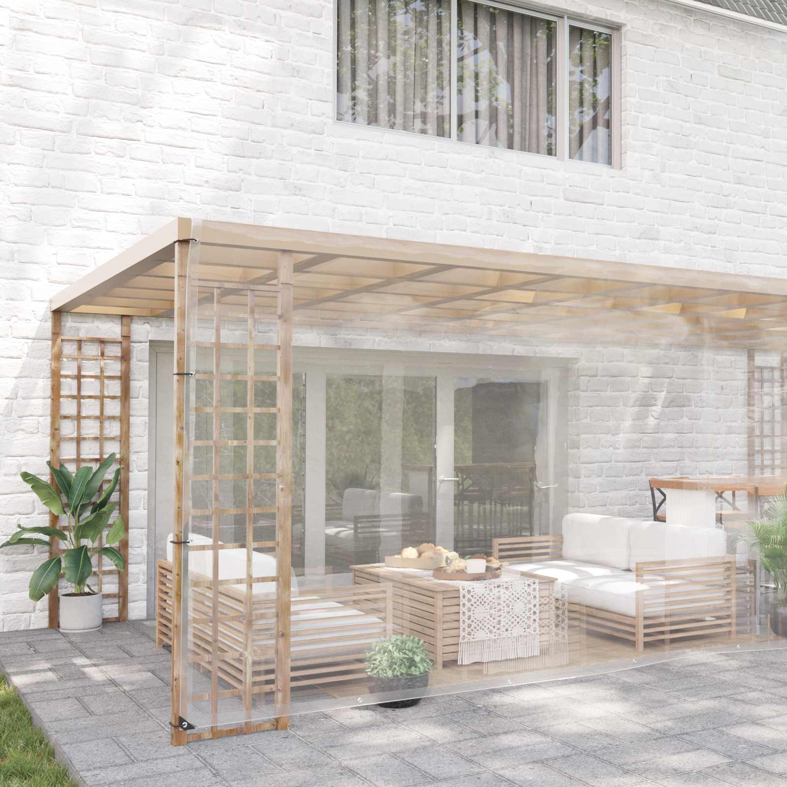 Pokrytí Rostlin Transparentní 6 X 8 M Pvc