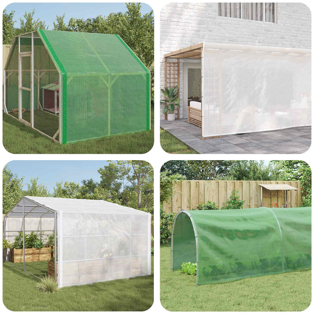 Plachta S Oky 2 Ks Zelená 3 X 5 M 260 Gsm Pe