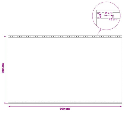 Plachta S Oky 2 Ks Zelená 3 X 5 M 260 Gsm Pe