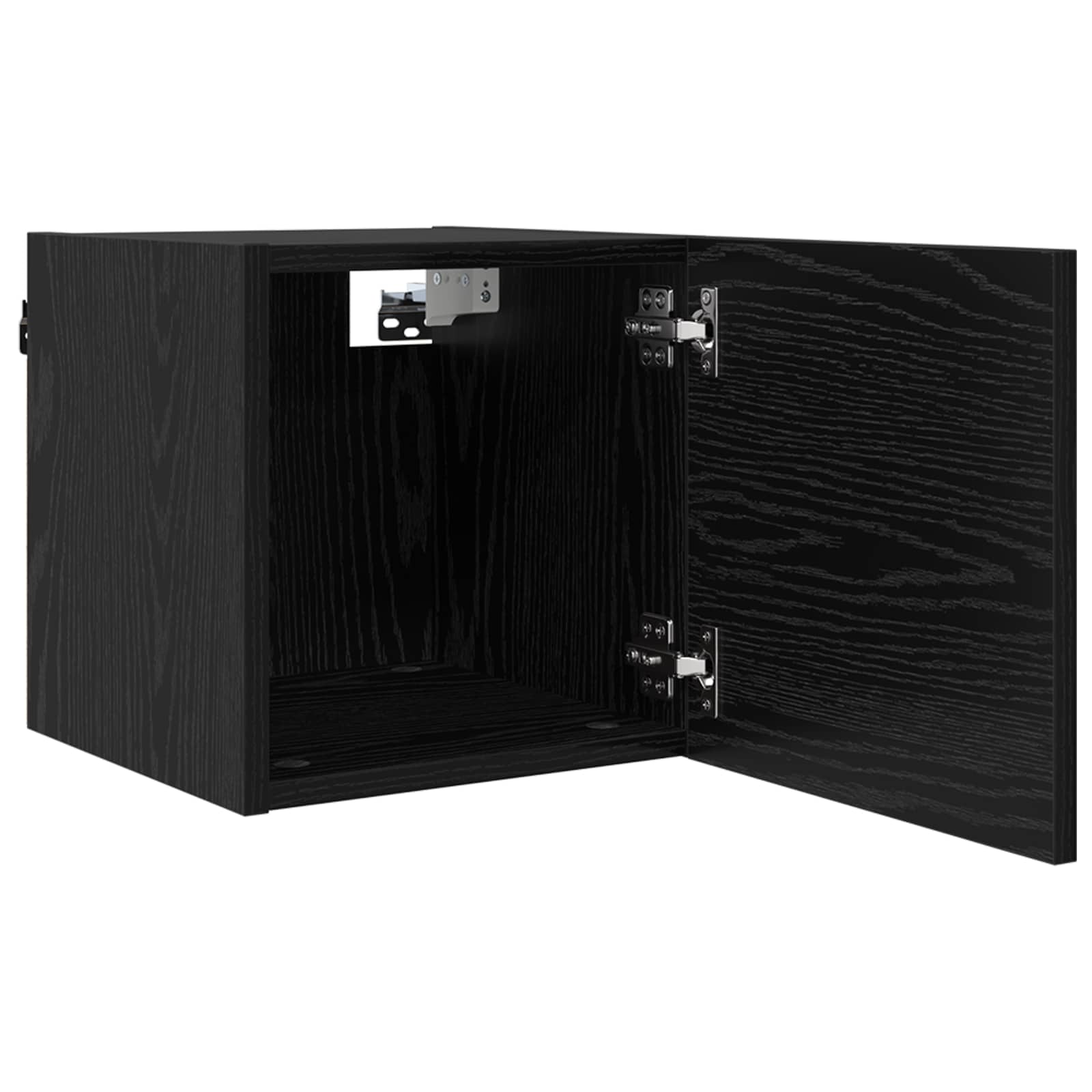 Nástěnný Tv Kabinet Nástěnný 4 Pcs Černý Dub 30,5 X 30 X 30 Cm