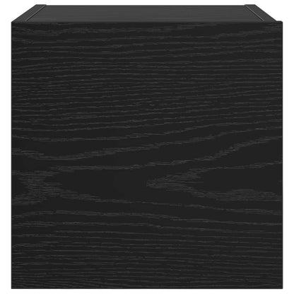 Nástěnný Tv Kabinet Nástěnný 4 Pcs Černý Dub 30,5 X 30 X 30 Cm