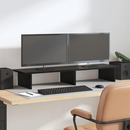Stojan Na Monitor Černý Dub 100 X 27 X 15 Cm Kompozitní Dřevo