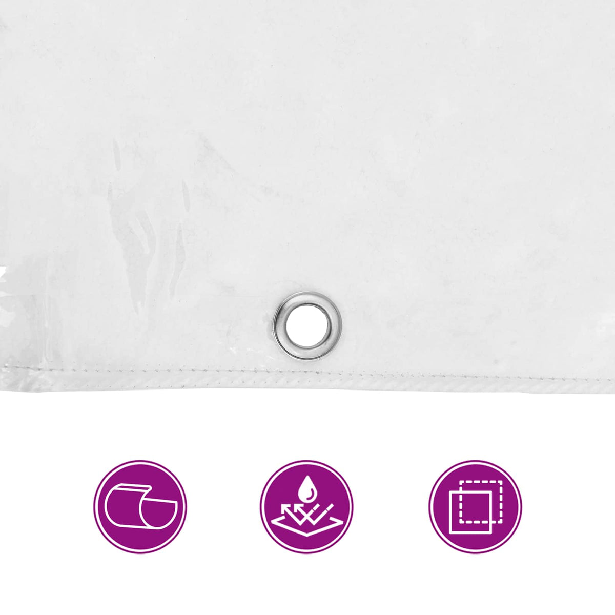 Plachta 350 Gsm Transparentní 5 × 3,5 M Pvc