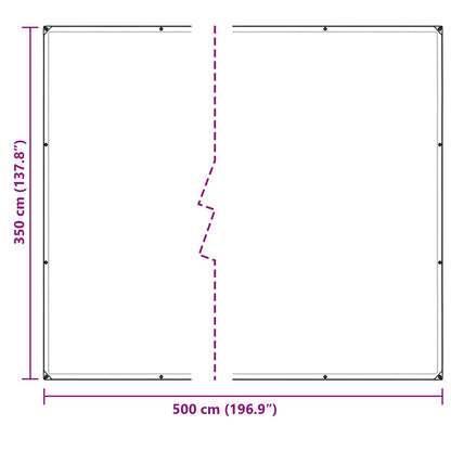 Plachta 350 Gsm Transparentní 5 × 3,5 M Pvc