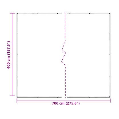 Plachta 350 Gsm Transparentní 7 X 4 M Pvc
