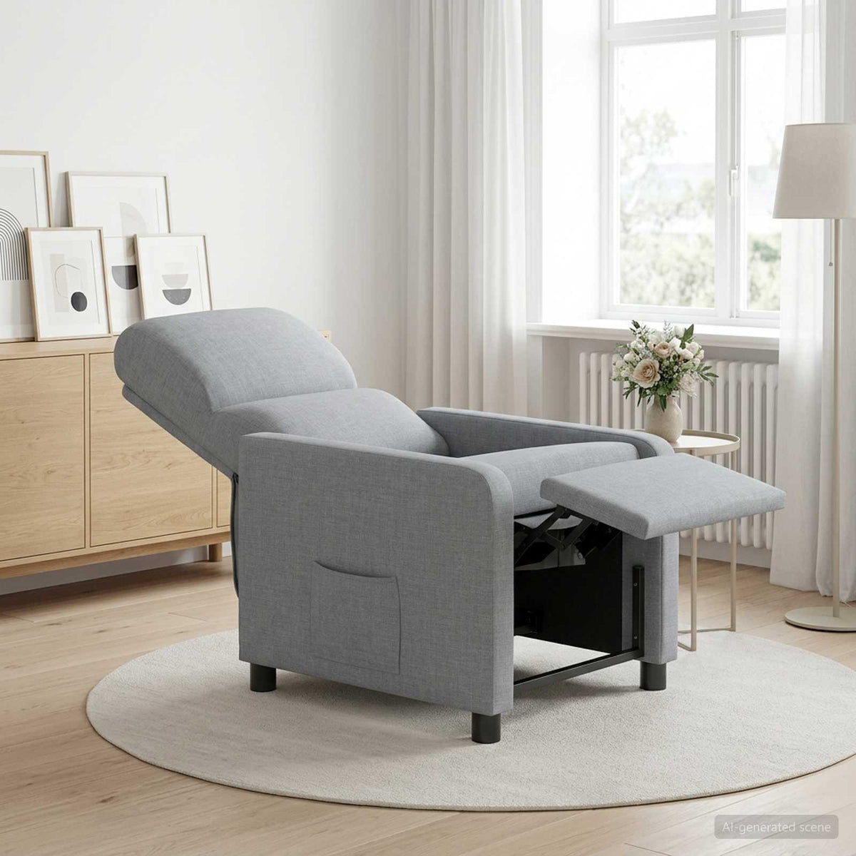 Křeslo S Funkcí Ležení Textil