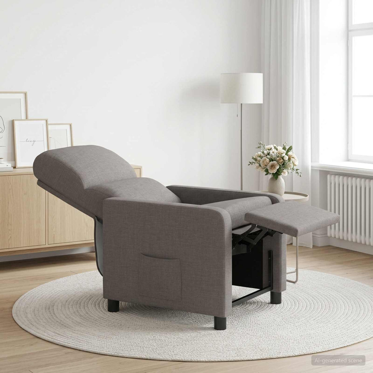 Křeslo S Funkcí Ležení Textil
