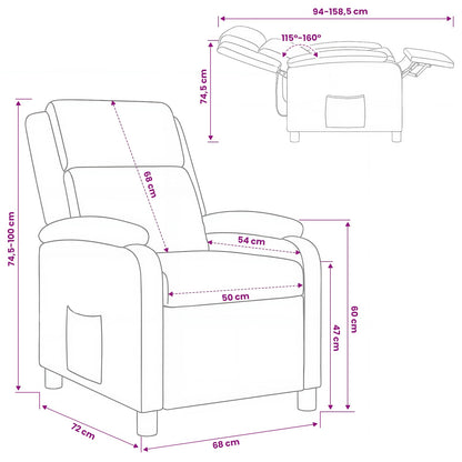 Křeslo S Funkcí Ležení Textil