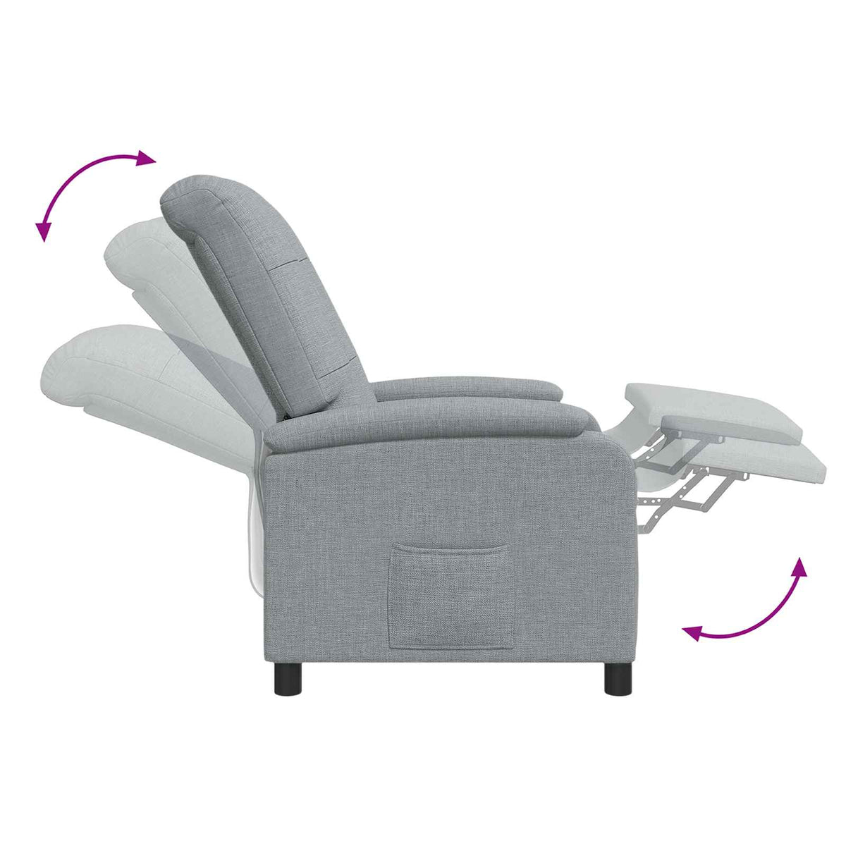 Křeslo S Funkcí Ležení Textil