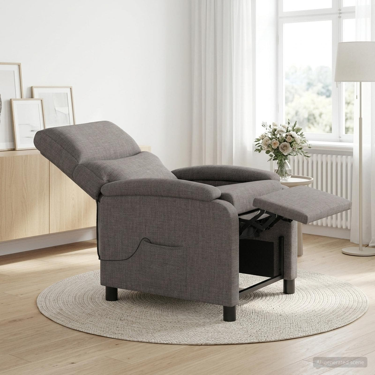 Křeslo S Funkcí Ležení Textil