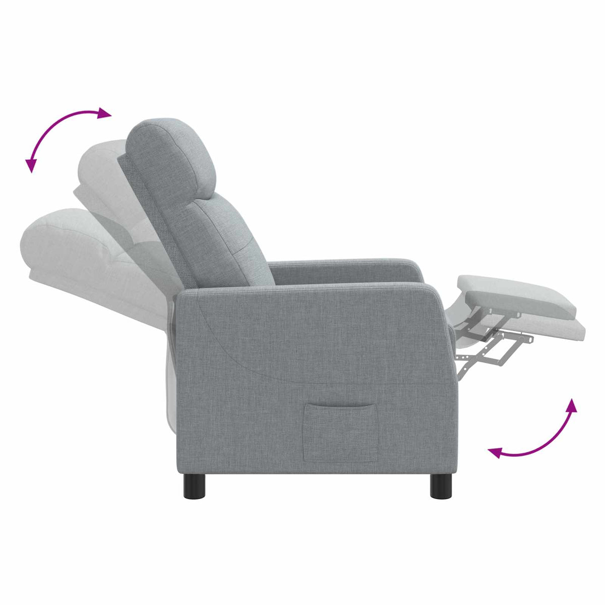 Křeslo S Funkcí Ležení Textil
