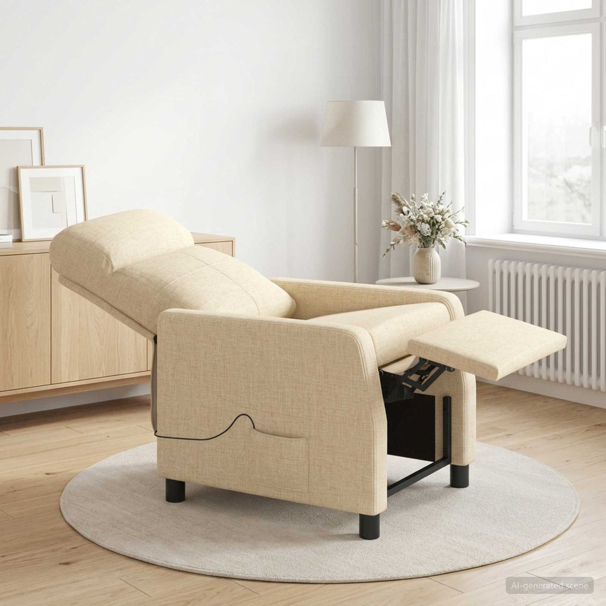 Křeslo S Funkcí Ležení Textil