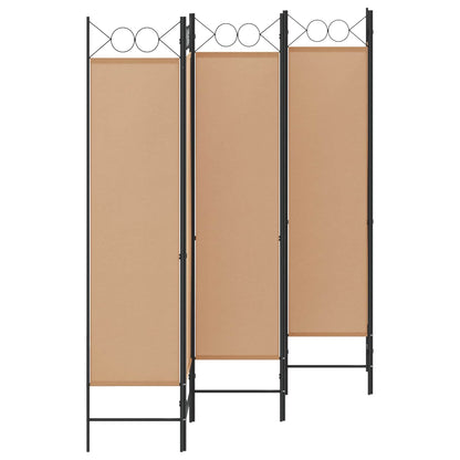 6-Panelový Dělící Paravan Béžová 240 X 180 Cm Textil