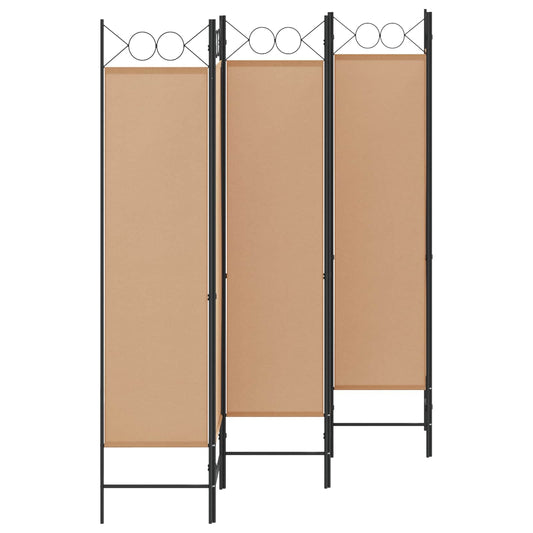 6-Panelový Dělící Paravan Béžová 240 X 180 Cm Textil