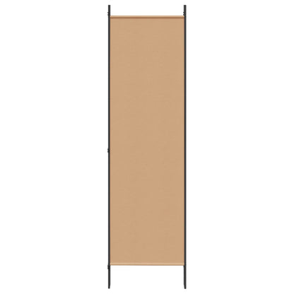 5-Panelový Paravan Béžová 250 X 180 Cm Textil