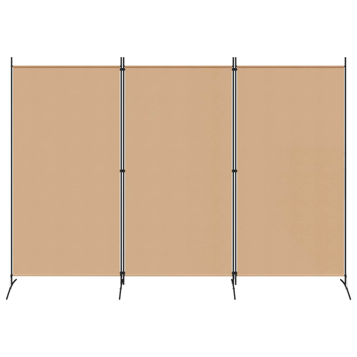 3-Panelový Rozdělovací Stěna Béžová 260 X 180 Cm Textil