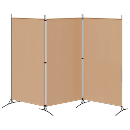 3-Panelový Rozdělovací Stěna Béžová 260 X 180 Cm Textil
