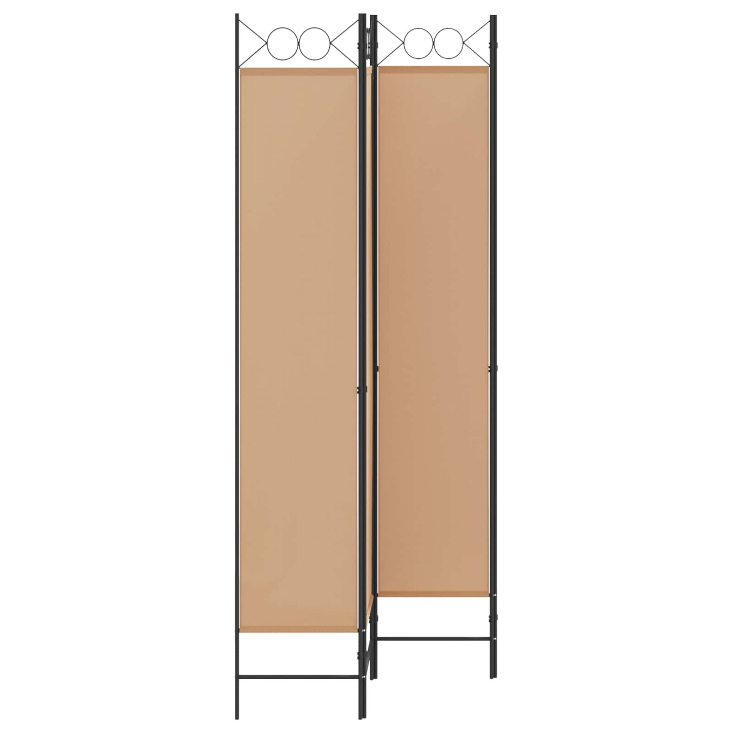 4-Panelový Pokojový Paravan Béžová 160 X 220 Cm Textil