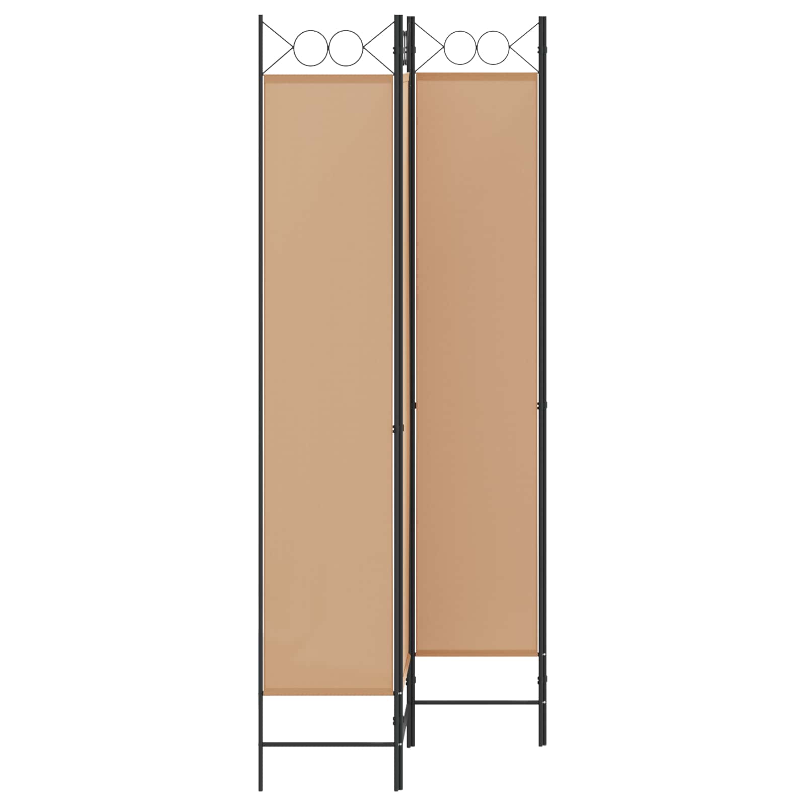 4-Panelový Pokojový Paravan Béžová 160 X 220 Cm Textil