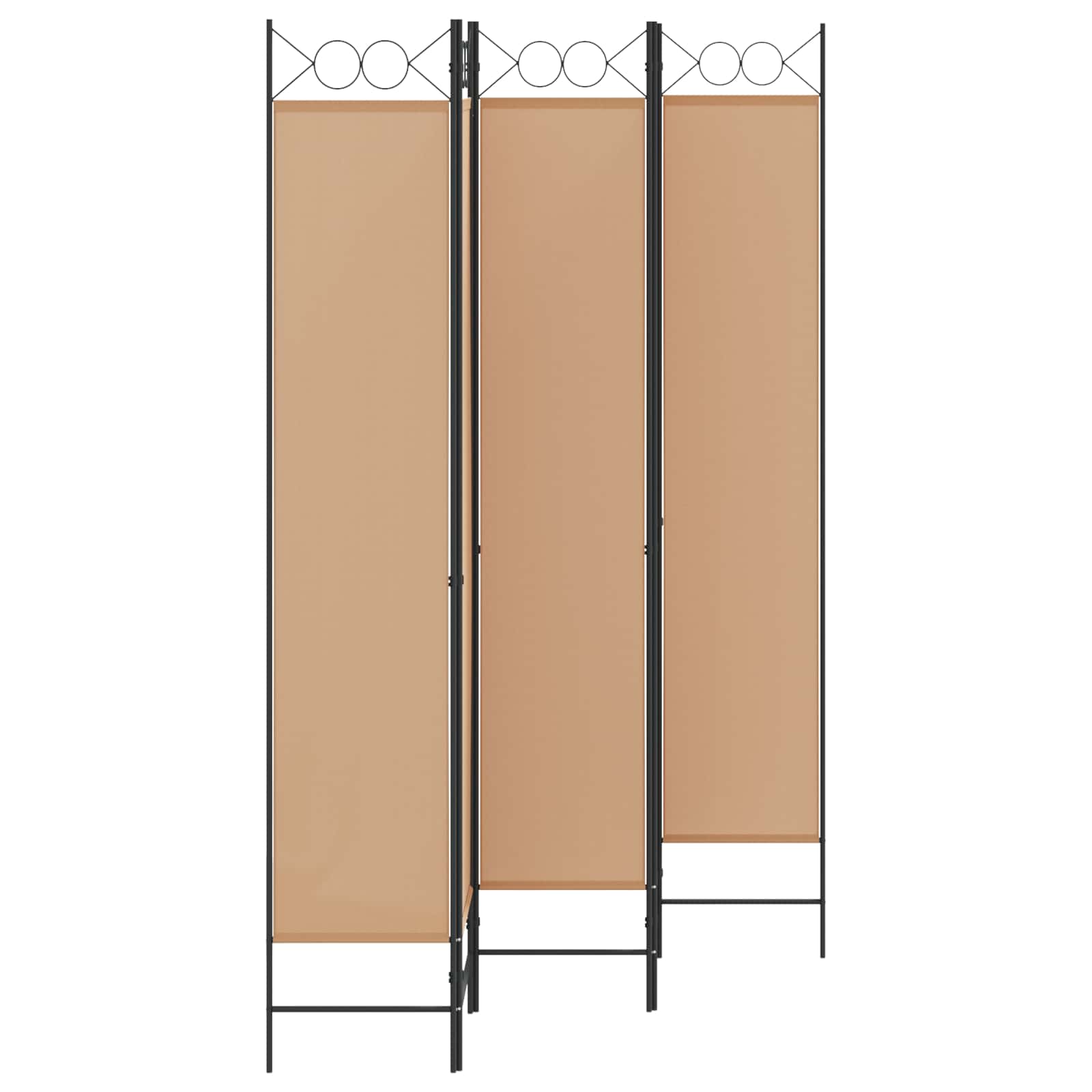 5-Panelový Paravan Béžová 200 X 220 Cm Textil