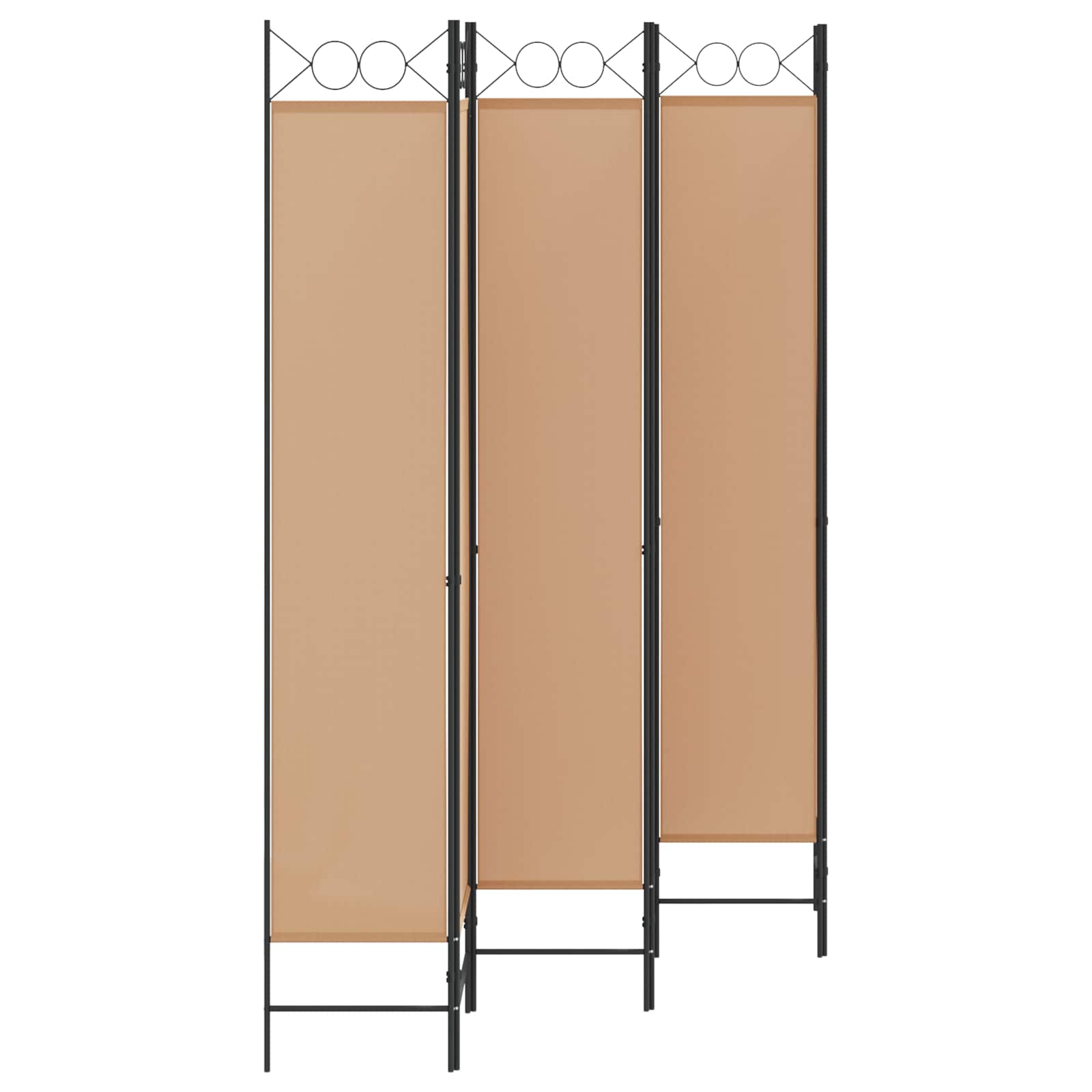 6-Panelový Dělící Paravan Béžová 240 X 220 Cm Textil