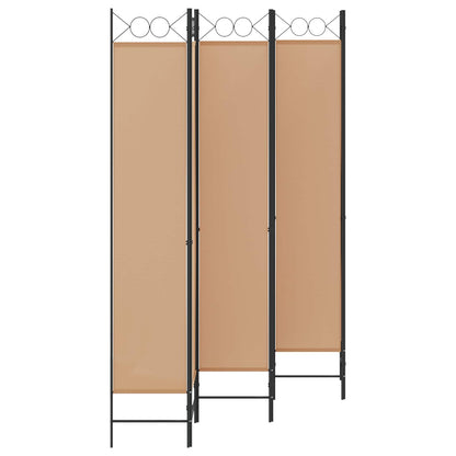6-Panelový Dělící Paravan Béžová 240 X 220 Cm Textil