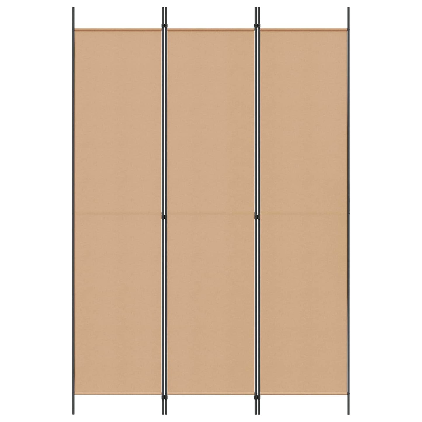 3-Panelový Rozdělovací Stěna Béžová 150 X 220 Cm Textil